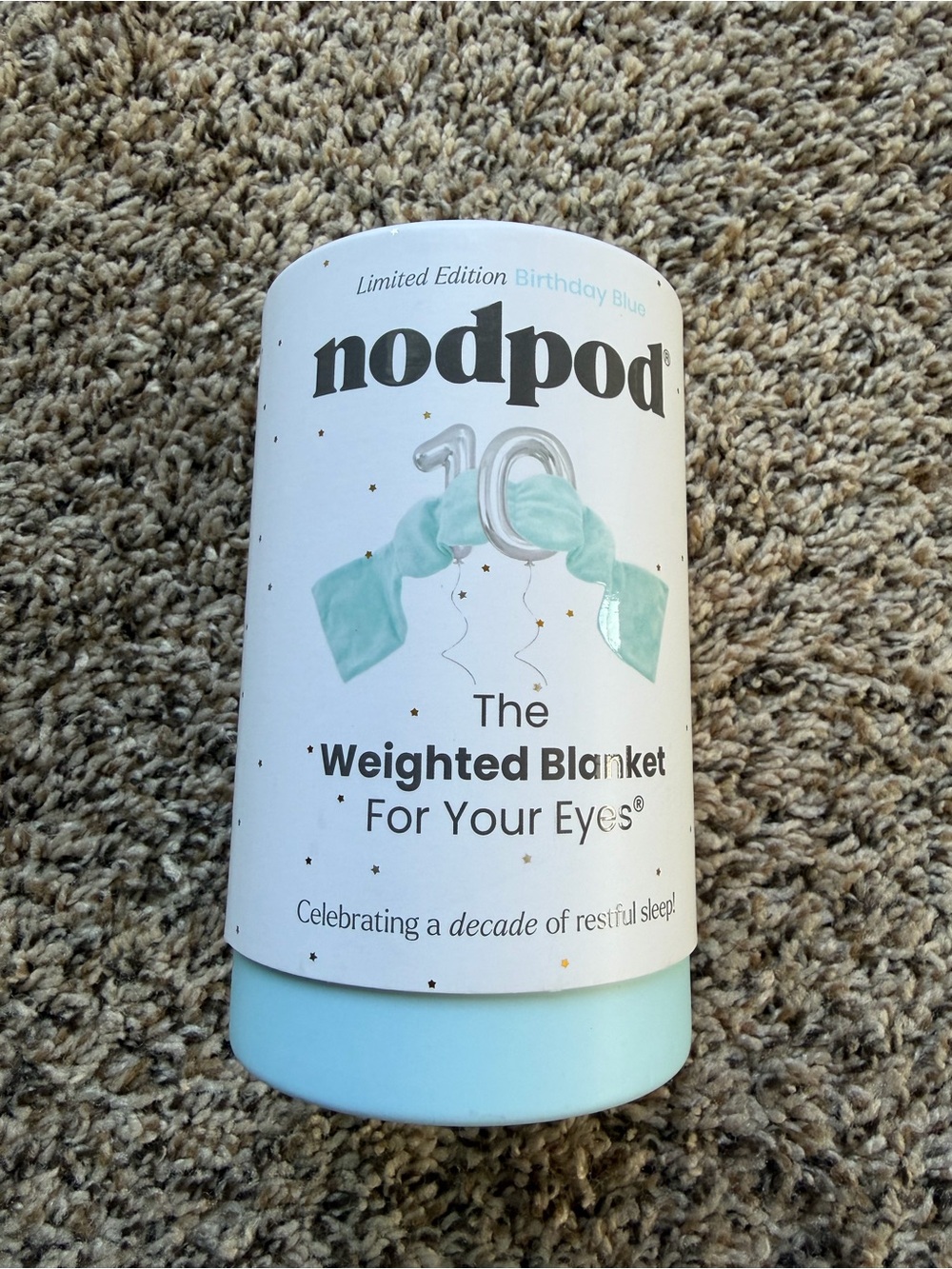 nodpod Limited Edition "Birthday Blue" Weighted Eye Blanket